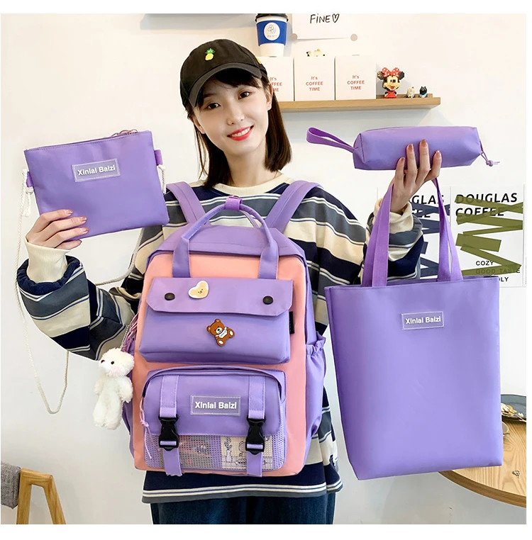 

new backpack wholesale fashion lady set for women girls traveling backpacks school traveling backpacks set