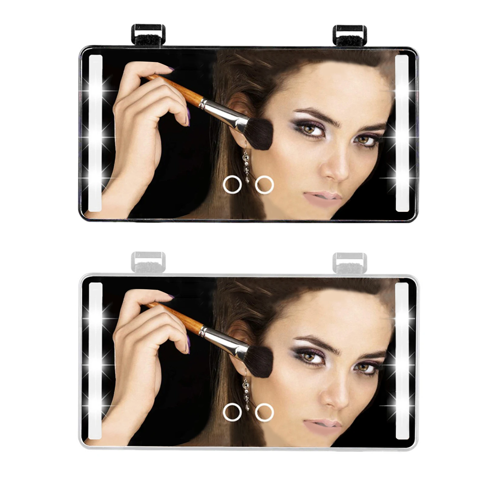 

Car Makeup Mirror 3 Colors 22 LED Lighting Rearview Mirror, Black or white