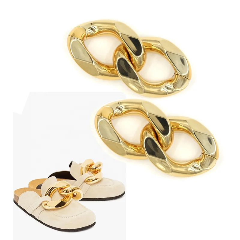 

new custom design hardware abs plastic large pair chain accessory Shoes parts buckle