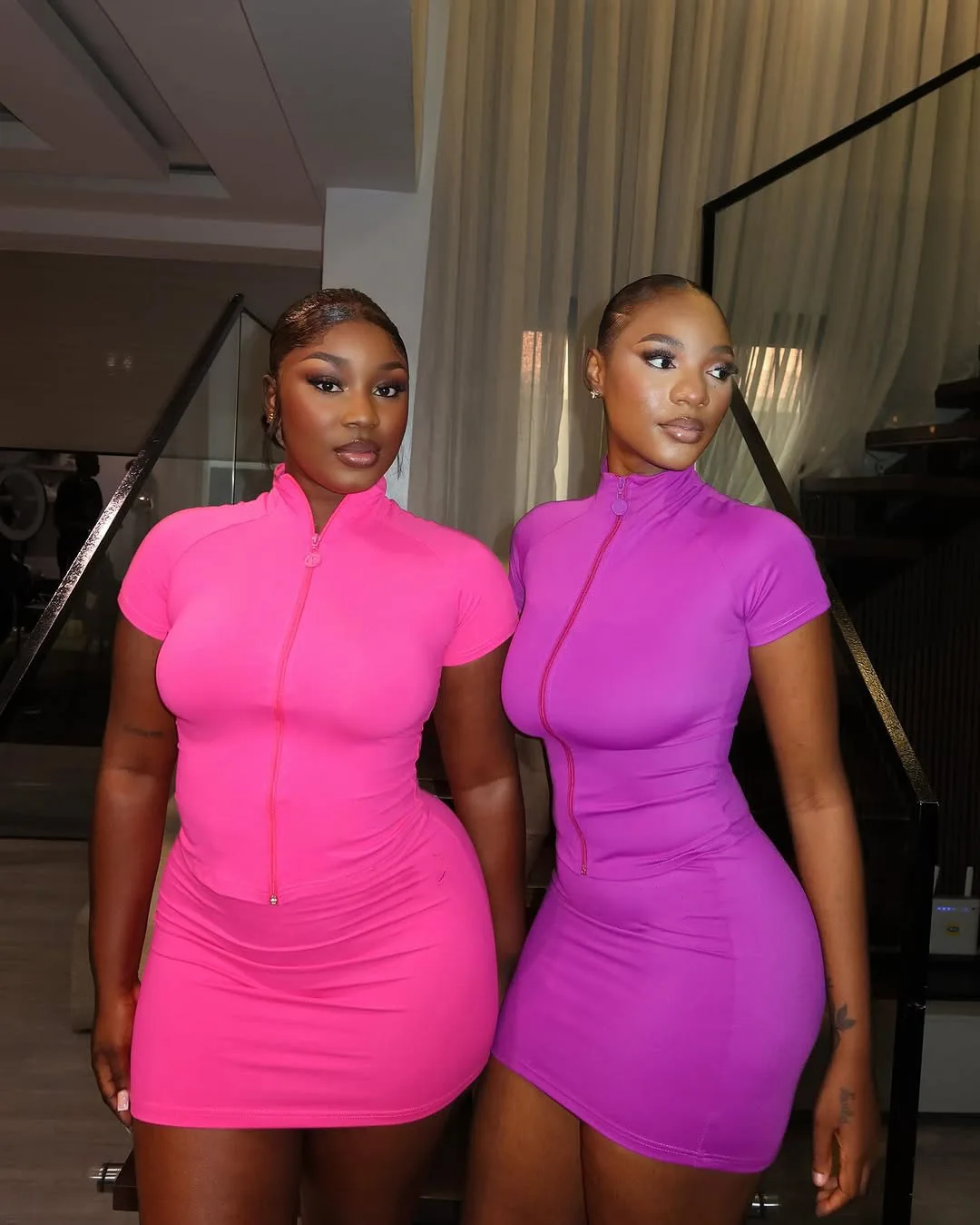 2 Piece Women's Sets Workout Short Sleeves High Waist Mini Skirt Tracksuit Female Clothes Women Manufacturer