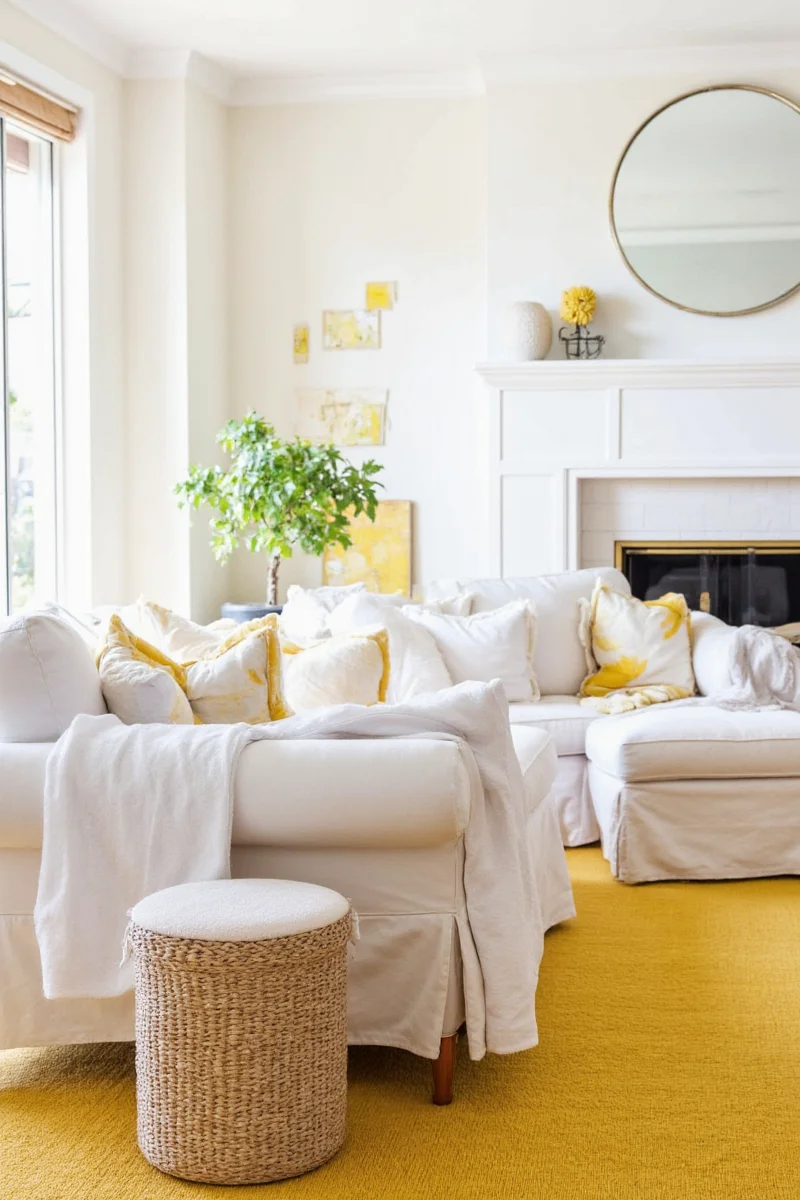 Sunny Yellow Ceramic Vase