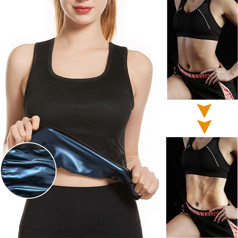 

Women's Sauna Suit Sweat Vest Waist Trainer Heat Trapping Workout Tank Top Shapewear for Weight Loss Body Shaper Slimming