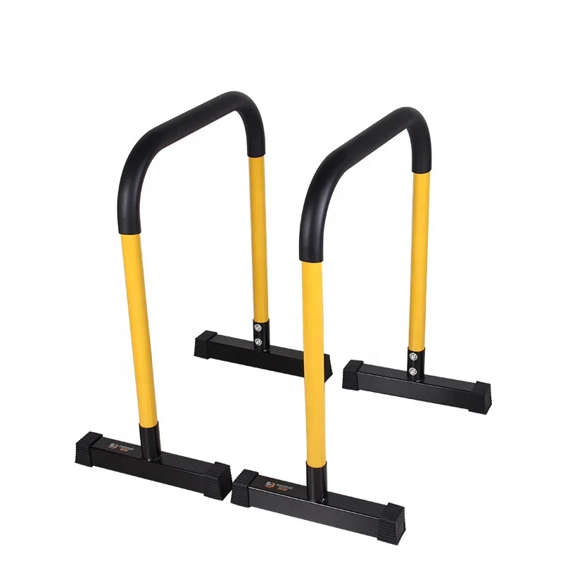 

Adjustable Gymnastic Push Up Bar Parallel Equalizer Bar dip bar, Black+yellow(customized is ok)