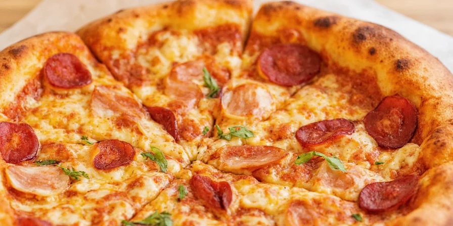 Illustration showing how to layer different spices on pizza for maximum impact.