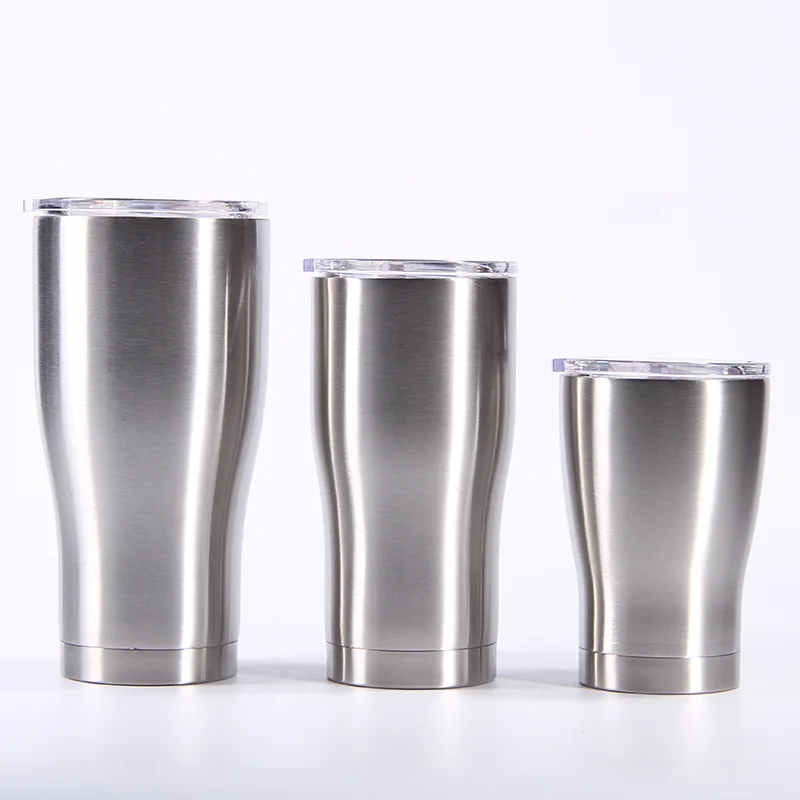 

Warehouse in US 20oz 30oz curve beer tumbler double wall vacuum insulated tumbler coffee mug stainless steel cup curve tumblers