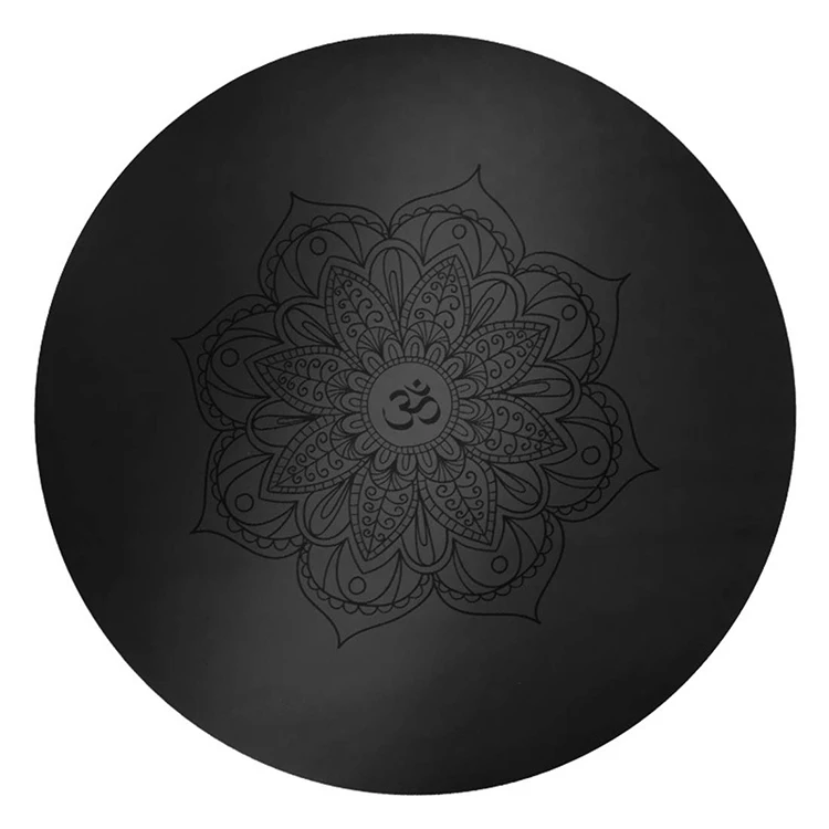 Meditation Non Slip Rubber Bottom Pu Circle Round Eco-friendly Yoga Mat