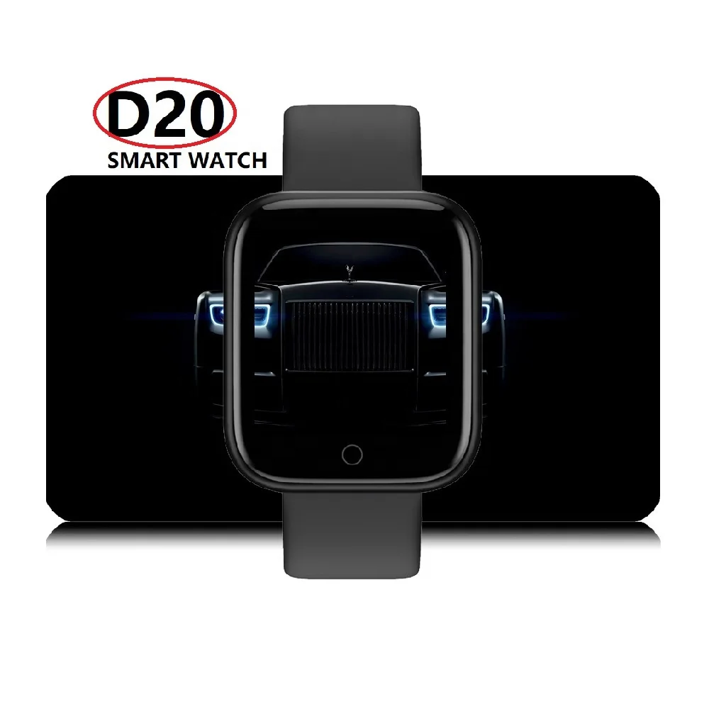 

Fitness Tracker D20 Watch Smart Band BT D20 Y68 Bracelet Pedometer Life Waterproof, Silver watch/white strap, black watch/black strap