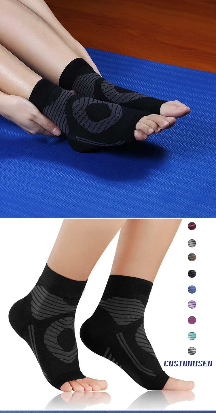 Enerup Durable Breathable Elastic Neoprene Protective Compression Ankle Support Brace Sleeve Supports For Fitness Sports Gym