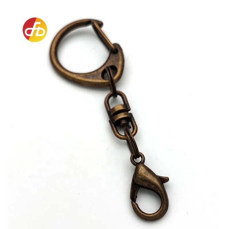 

wholesale lobster clasp Spring Swivel Hook Key Chains Clasp vintage bronze keychain