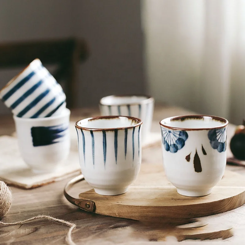

Japanese hand-painted teacup retro restaurant cup household water cup