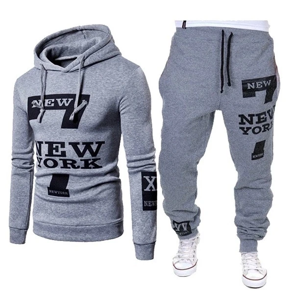 

Wholesale hot sale sports suit black hoodie sweatpants Wish fashion print hooded couple suit men joggers suits set, Many colors