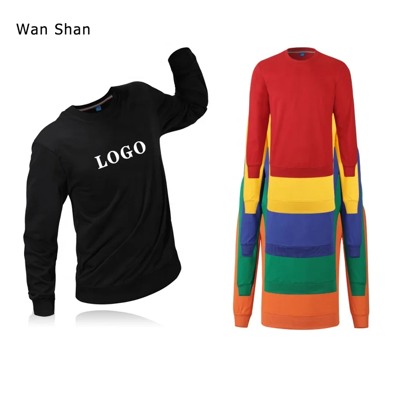 men's 2019 Plain  Hoodie blank  sweatshirt  for men in winter  long sleeve crewneck design logo printing