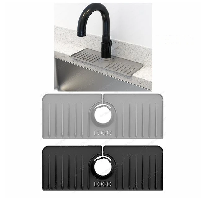 

Upgrade Kitchen Sink Splash Guard Mat Silicone Sink Water Splash Catcher Pad Behind Faucet for Kitchen Bathroom