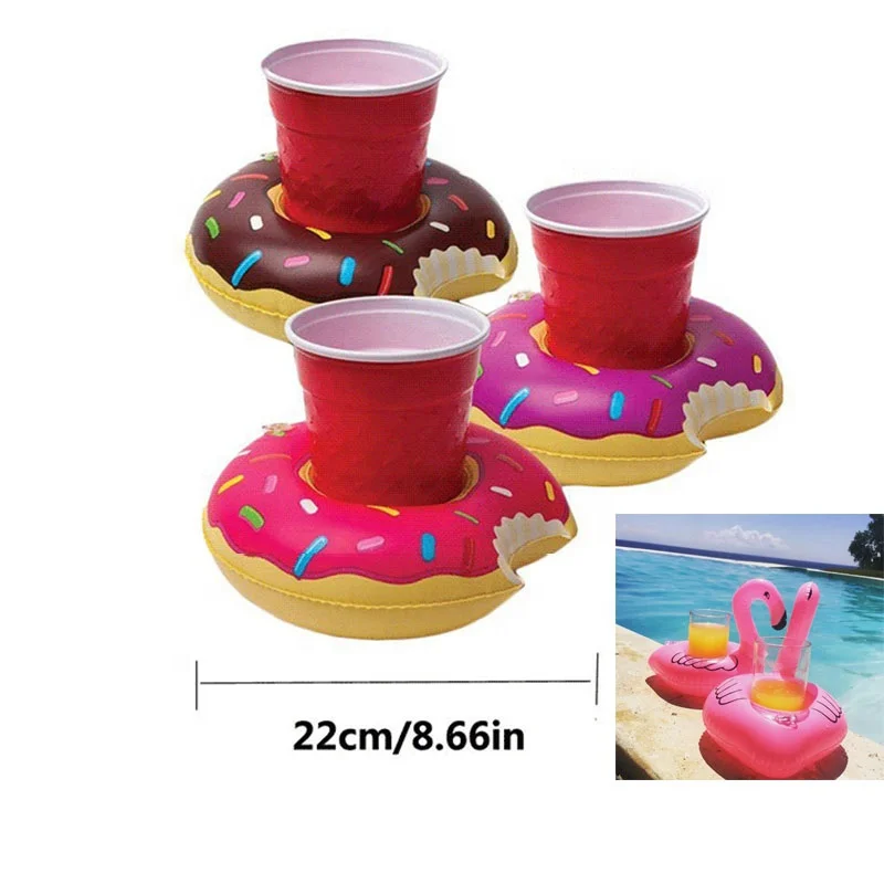 

1pcs Inflatable Cup Holder Unicorn Flamingo Drink Holder Swimming Pool Float Bathing Pool Toy Party Decoration Bar Coasters