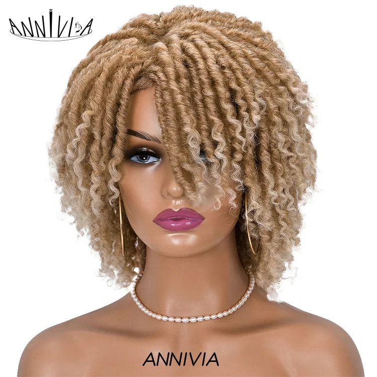 

Hot New Products chrochet Braided Hair spring twist short synthetic hair wigs african braided dreadlock wig for black women, Custom color
