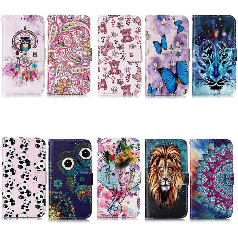 

Oil Print Leather Wallet Case For Samsung Galaxy S21 Ultra S21 Plus A42 5G Note 20 S20 FE A21S A21 A51 A71 Holder Flip Cover, As picture