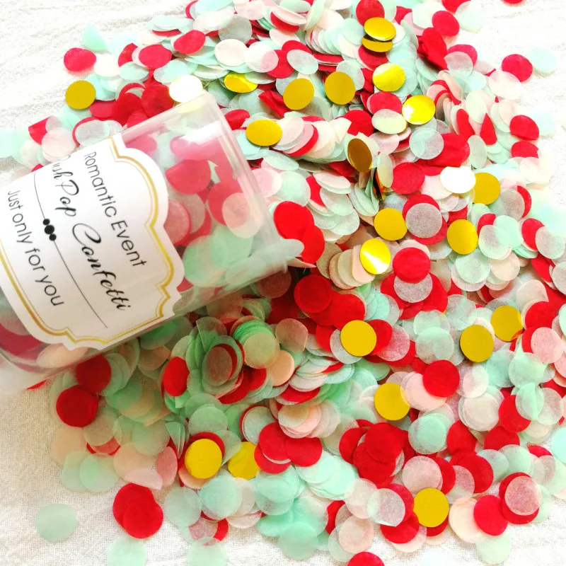 

Wholesale Poppers Confetti Biodegradable Customized Push Up Wedding Birthday Bridal Party Decoration Mixed Color Spray Pop