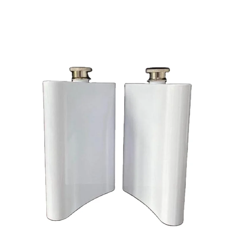 

C42 White 8oz Sublimation Banks Hip Flask Stainless Steel Double Wall DIY Hip Flasks