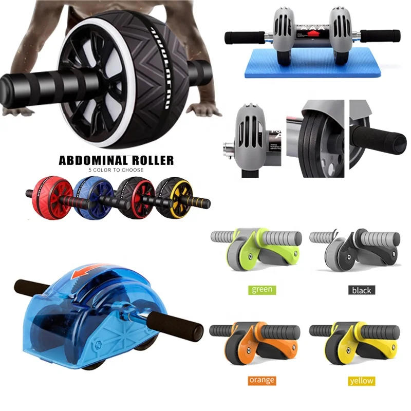 

Amazon hot sales Fitness Abdominal Wheel AB Roller Abdominal Muscle Trainer for Exercise Gym Training Equipment Rebounder Roller