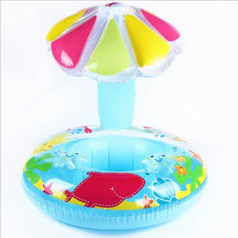 

baby cartoon mushroom boat seat ring water inflatable swimming ring