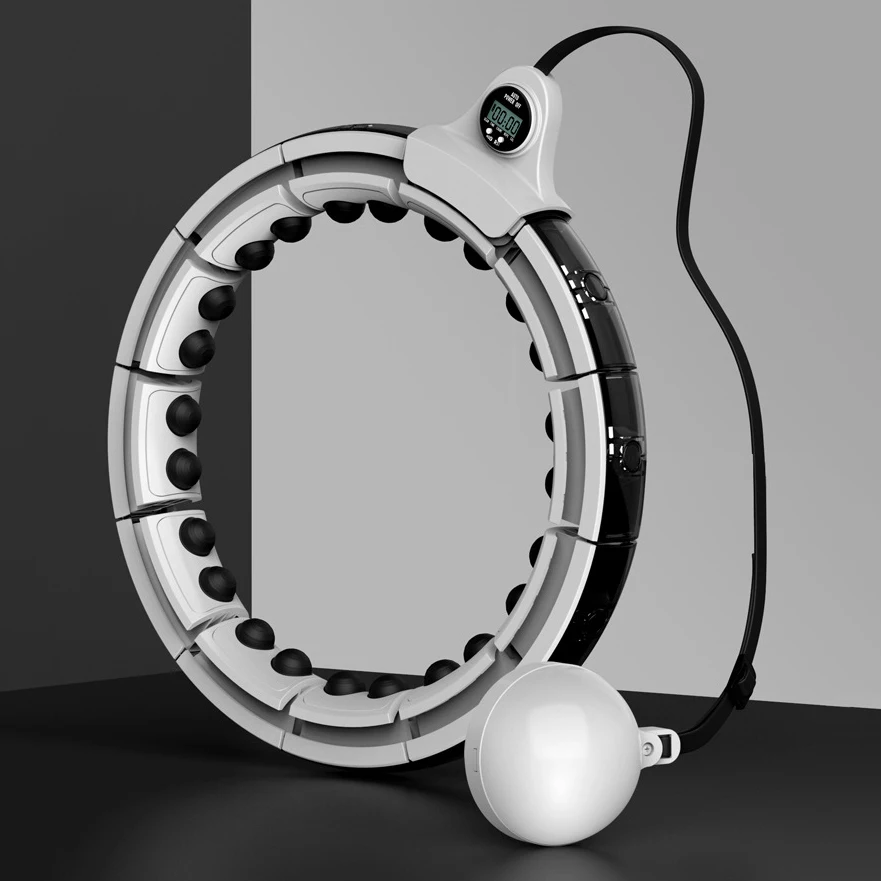 

High quality smart weighted fitness hoops for gym portable smart fitness hula hoops household smart hula hoops lose weight