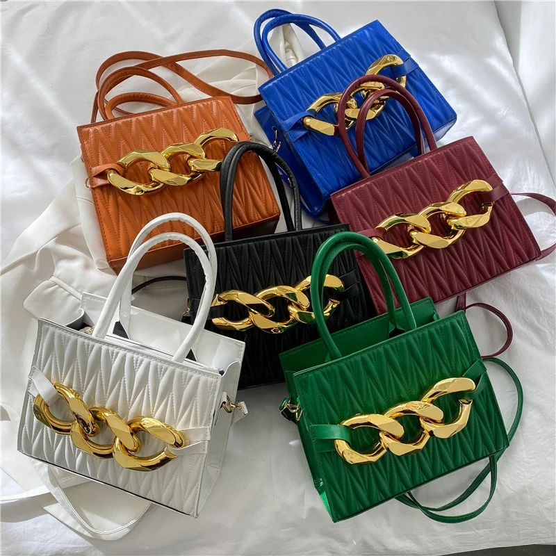 

Handbags 2022 Chain Bags Women Handbags Ladies Shoulder Luxury PU Leather Purses Handbags