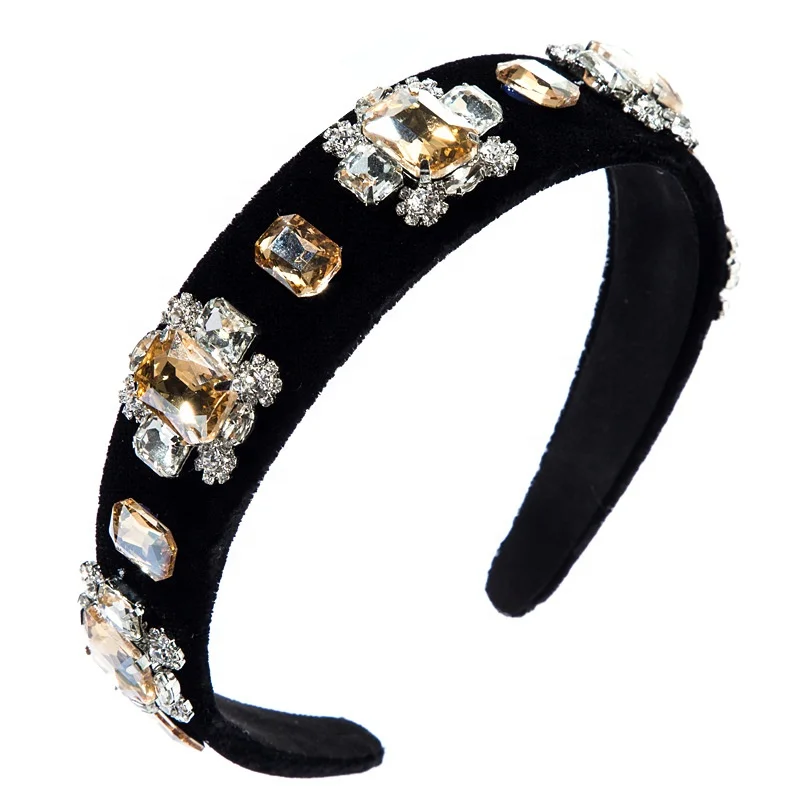

Fashion Rhinestone Crystal Hairband Headbands For Women Luxury Shiny Hair Hoop Bands for Party Wedding Hair Accessories Jewelry, Picture shows