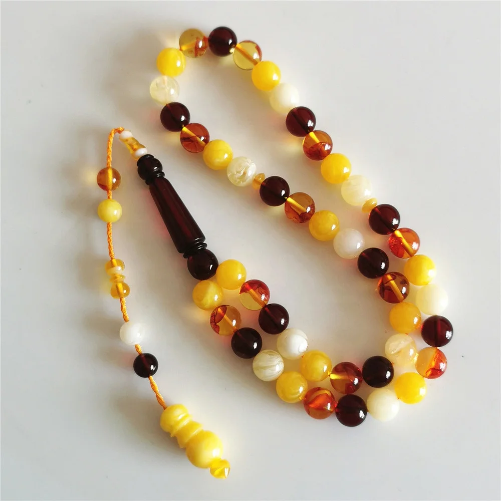 

Round 10MM 33/45PCS Resin Amber Rosary bead arabic jewelry Islamic Tasbeeh Prayer Beads muslim sibha misbaha tesbih