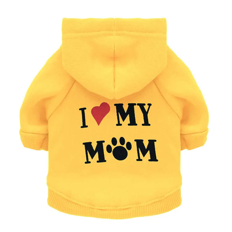 

Wholesale fleece printed mummy pet hoodie autumn winter dog clothes