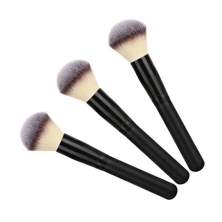 

FYD Large Round Powder Makeup Brush Blush Brush, Black, gold