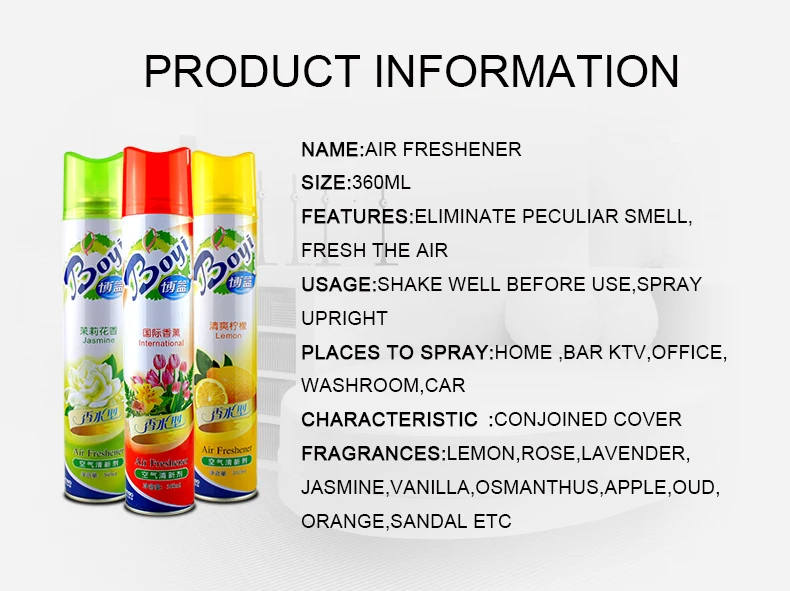 Long Lasting Smell Air Freshener Aerosol Spray With Perfume Buy Air