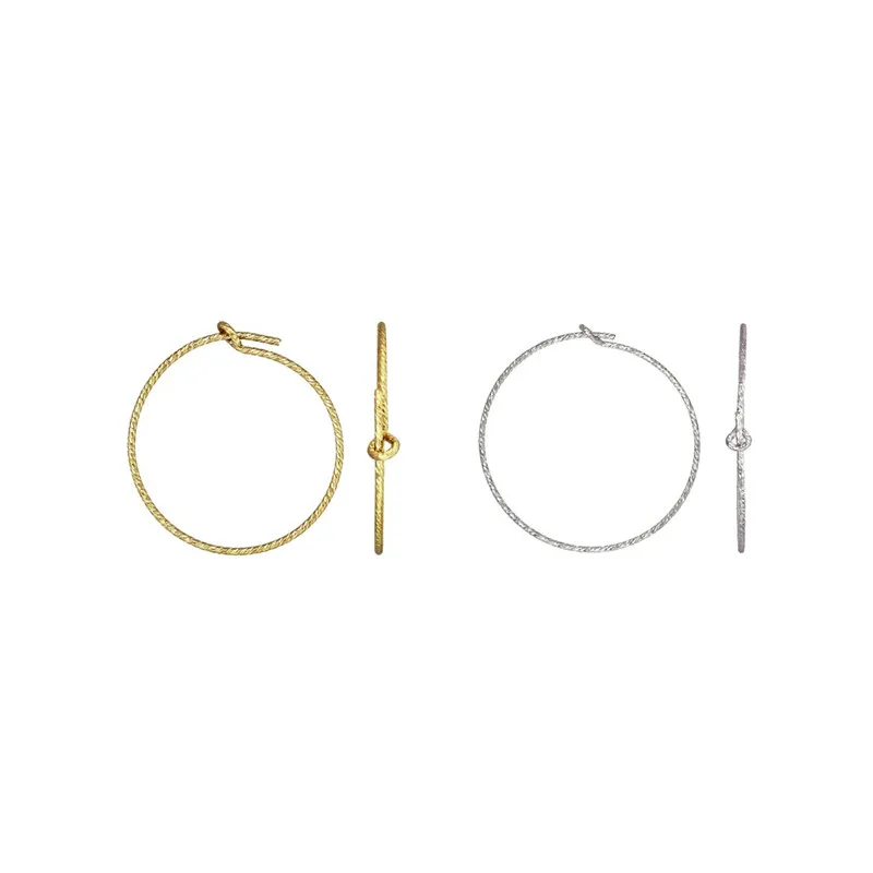 

Hot 14K gold filled sparkle wire hoop DIY earrings accessories wholesale shiny