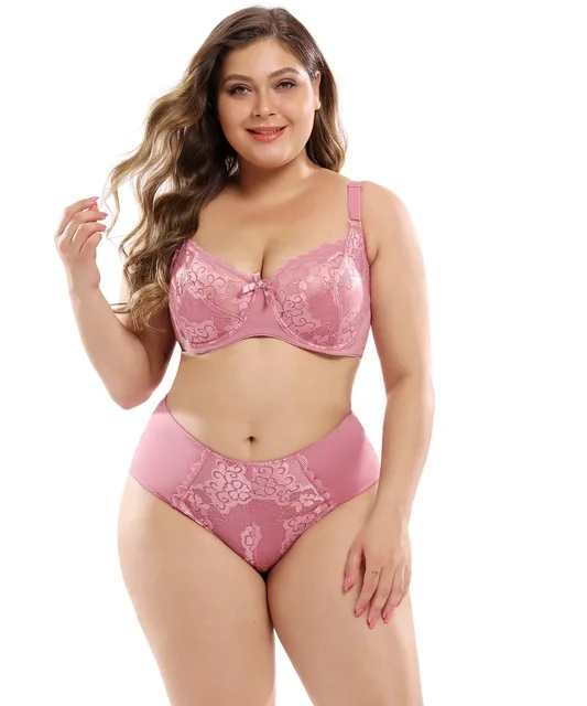 

Thin Style Lace Plus Size Women's Underwear Panty Set Sexy Ladies Bra & Brief Sets