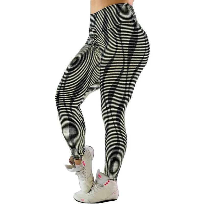 

Women's High Waist Breathable Slim Stretch Yoga Leggings Fitness Running Gym Push Up Sports Full Length Active Pants, Customized