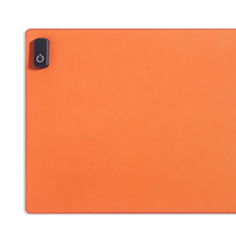 

Small dropshipping customizable heated leather desk pad with rubber anti-slip back.