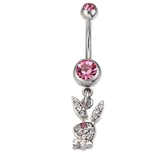 
XUNBEI Human body piercing thorn jewelry diamond stainless steel play boy pendant belly button nail 