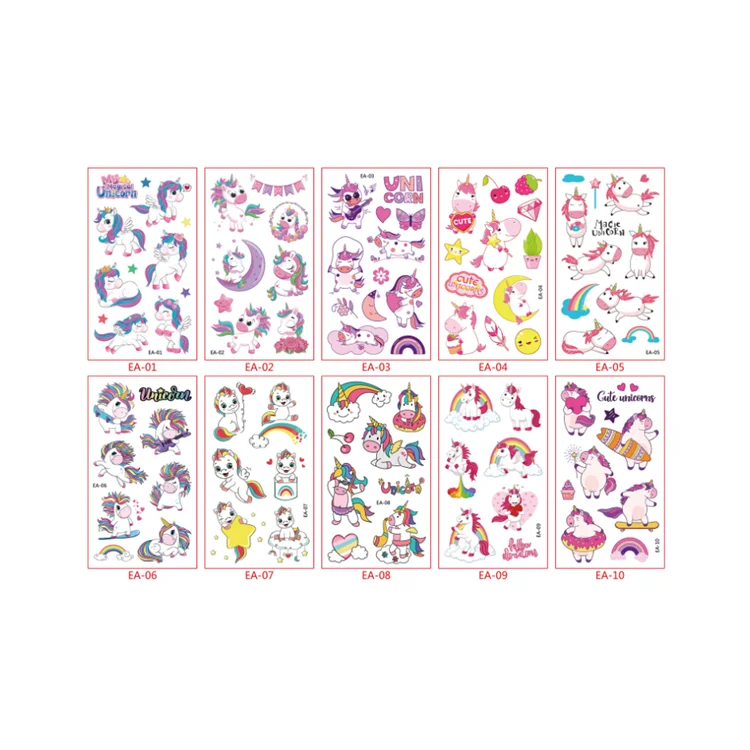 

New design cute cartoon printing films temporary custom flowers tattoo stickers