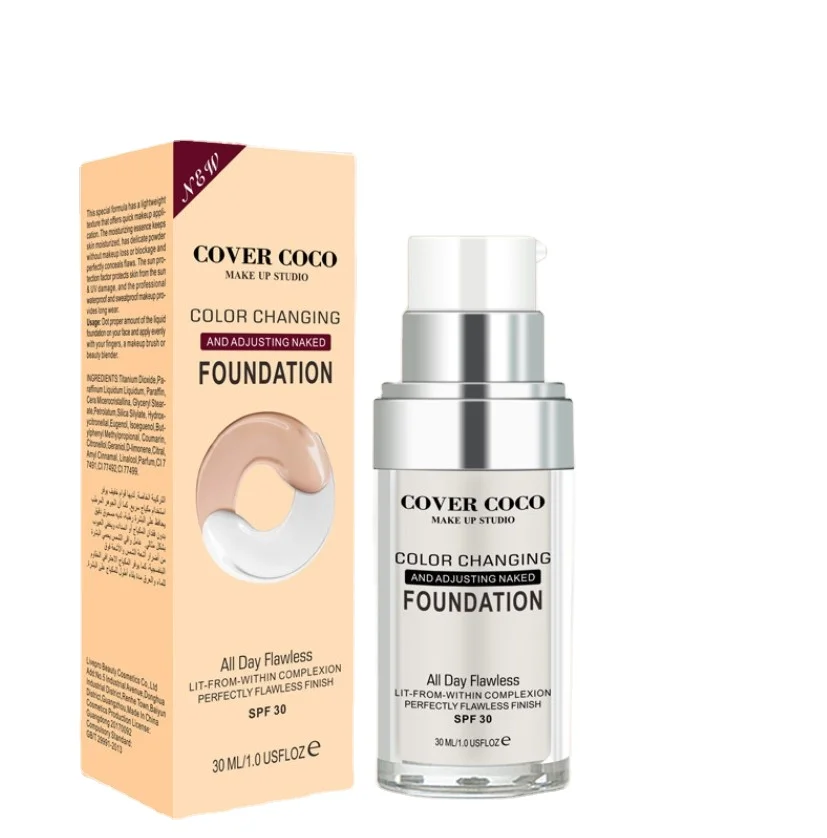 

Color-changing Foundation Makeup Liquid Oil-control Concealer And Foundation