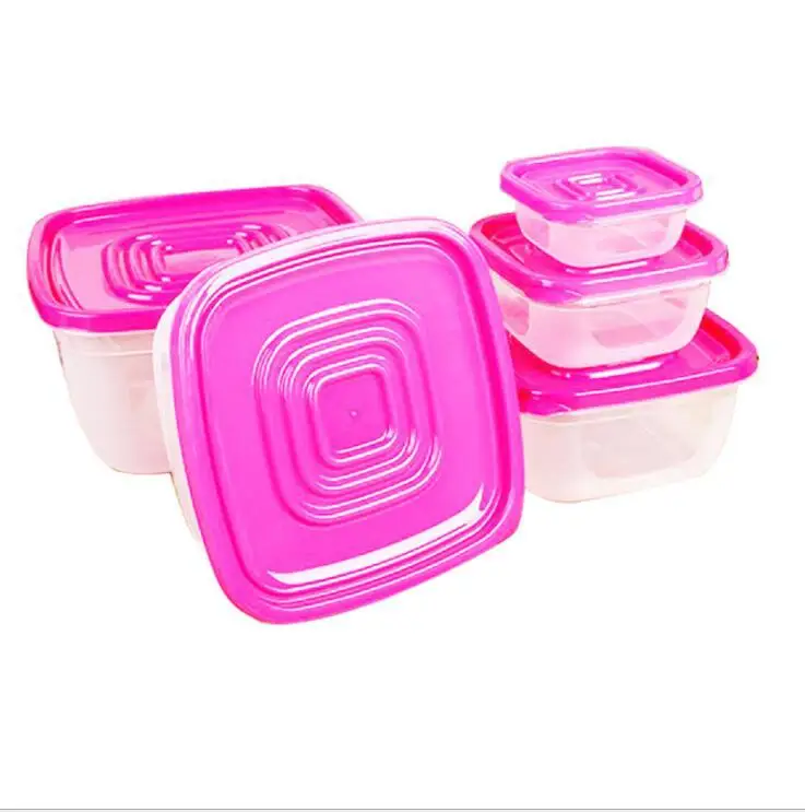 

Plastic Crisper Box Promotional Gifts 7 Sets Of Rainbow Crisper Box Lunch Box Factory Direct Sales