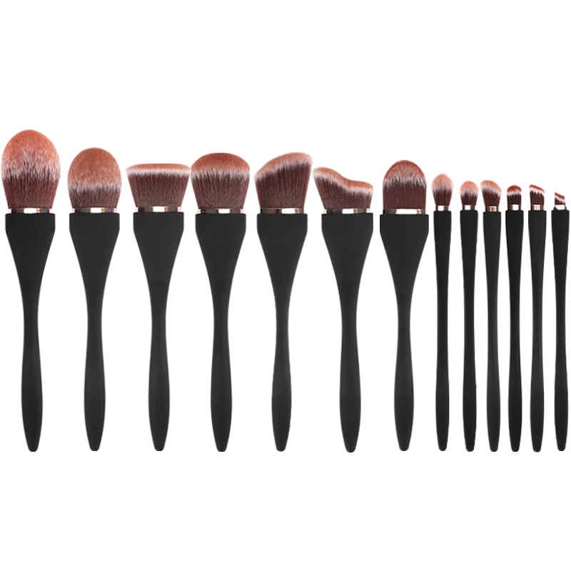 

Catboy 13pcs makeup brushes wholesale Synthetic Hair Foundation Eyelash Blending Makeup Brush Set Pincel Maquiagem, Black or can be customized