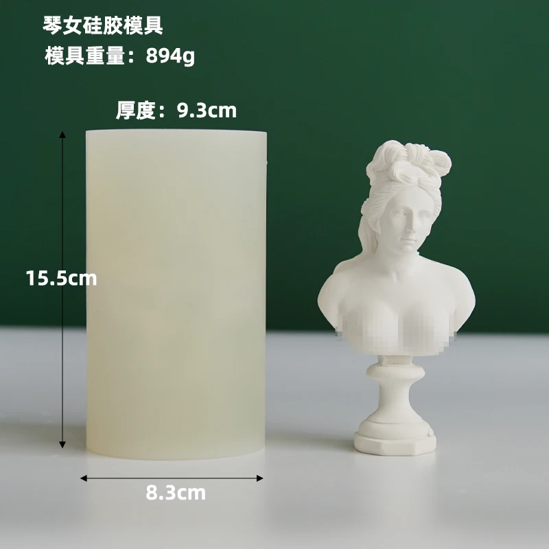 

2021 Plaster Soap Clay Crafts Epoxy Resin Art Naked Greek Woman Aroma Stone Mold