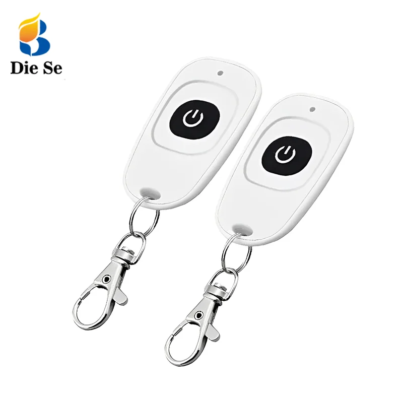 

White 1 button waterproof remote control wireless for alarm 433MHz single channel garage door
