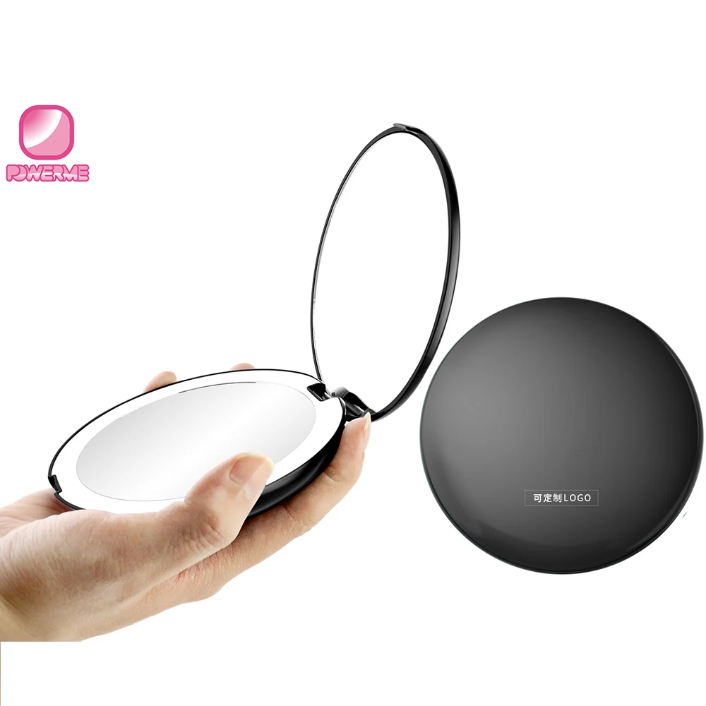 

LED compact makeup mirror portable lighted bag mirror