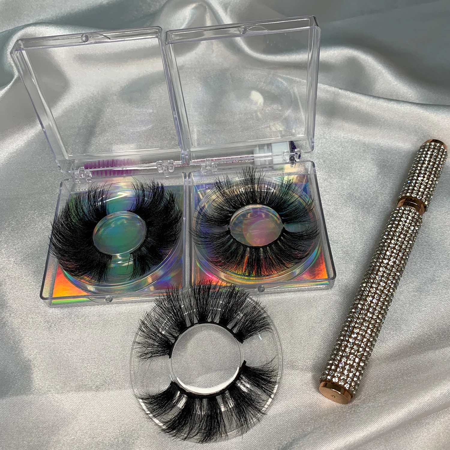 

Half Lashes Lash Vendors 5d 25mm Mink Eyelashes Bulk