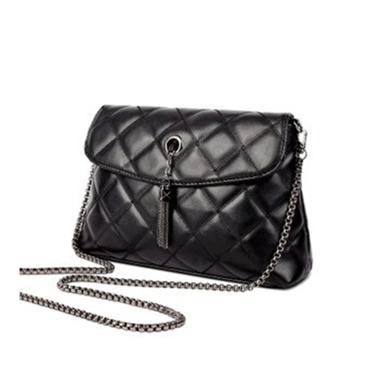 

Wholesale Custom Long Chain Diamond PU Leather Messenger Bag Women Shoulder Messenger Bags, As the picture