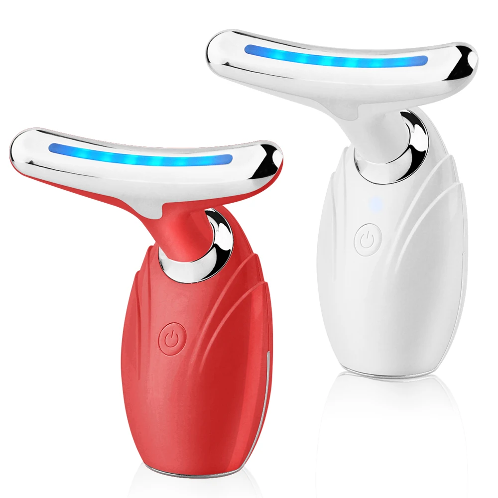 

Face And Neck Lift Machine Anti-aging EMS Heat Vibration Skin Tighten Massager Reduce Double Chin Anti-Wrinkle Device