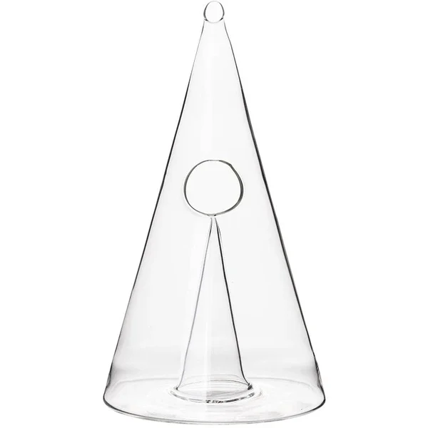 

Custom Blown Luxury Creative Triangle Shaped Pyrex Clear Glass Wine Decanter