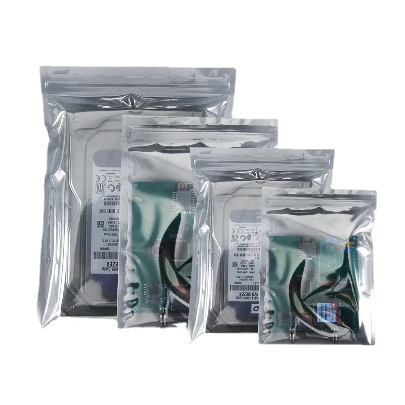 

Electronic products Hard disk circuit clear seal mylar plastic packaging antistatic esd shield anti-static shielding bag