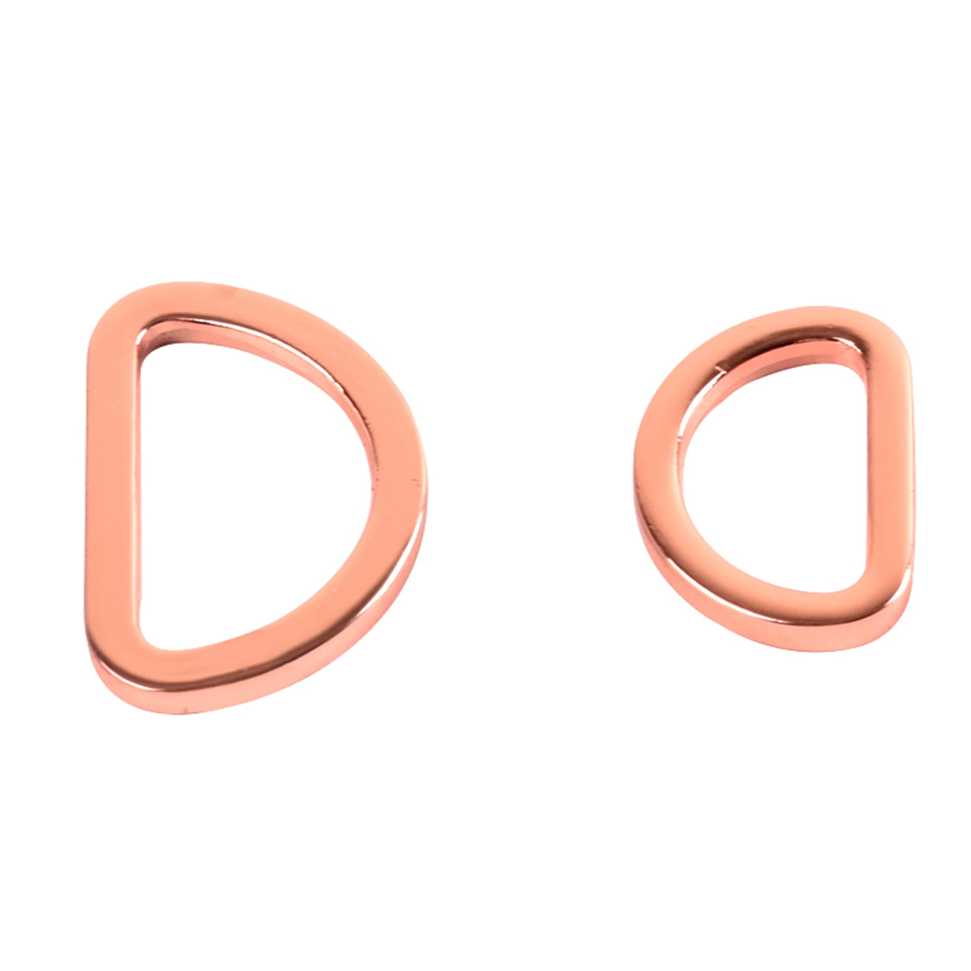 

Wholesale  Rose Gold Decorative Flat D buckle, D Ring for Purse