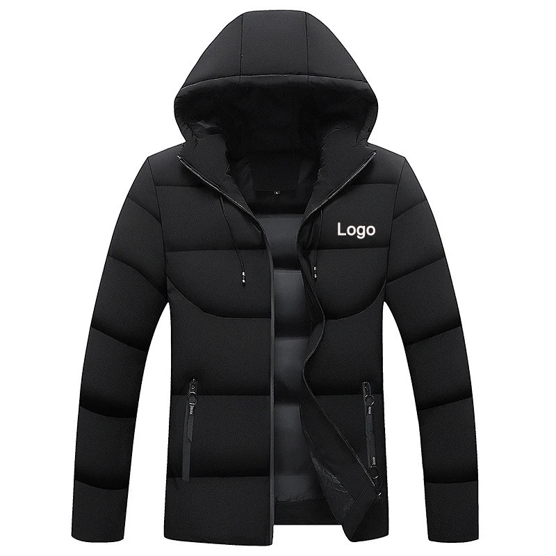 YG127A  Wholesale men long winter jacket thick Warm hooded coat